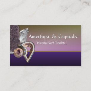 Picture of Raw Amethyst & Quartz Crystals Business Card