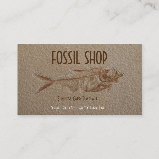 Picture of Sandstone Fish Fossil Business Card (Front)
