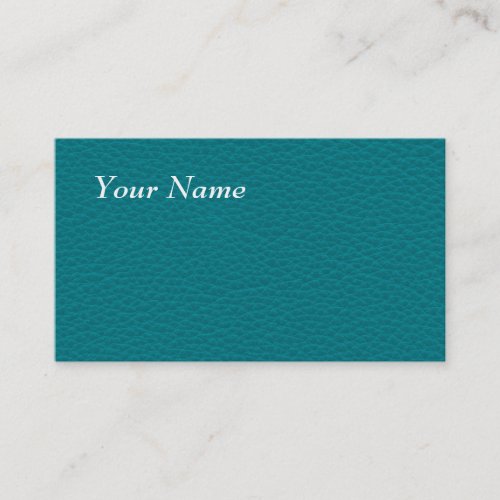 Picture of Teal Leather. Business Card Template