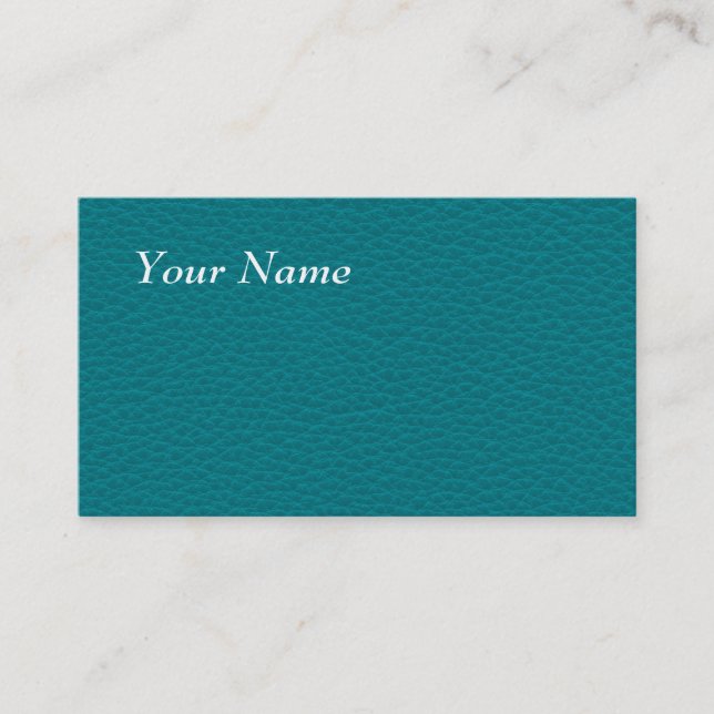 Picture of Teal Leather. Business Card (Front)