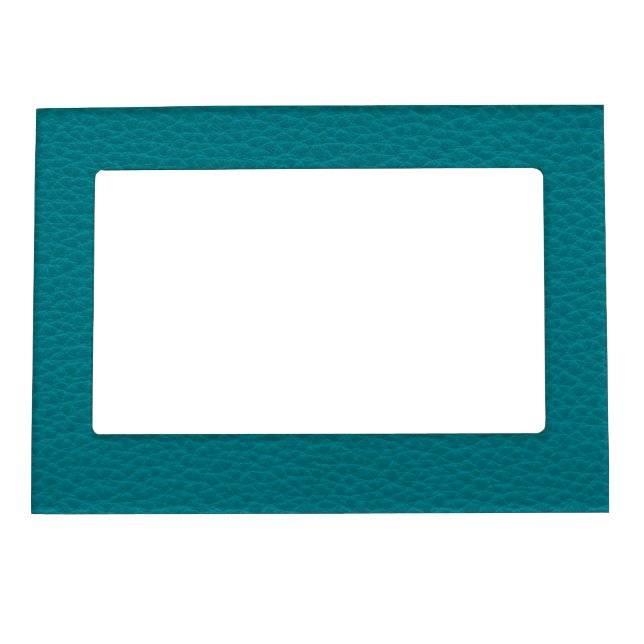 Picture of Teal Leather. Magnetic Picture Frame (Front)