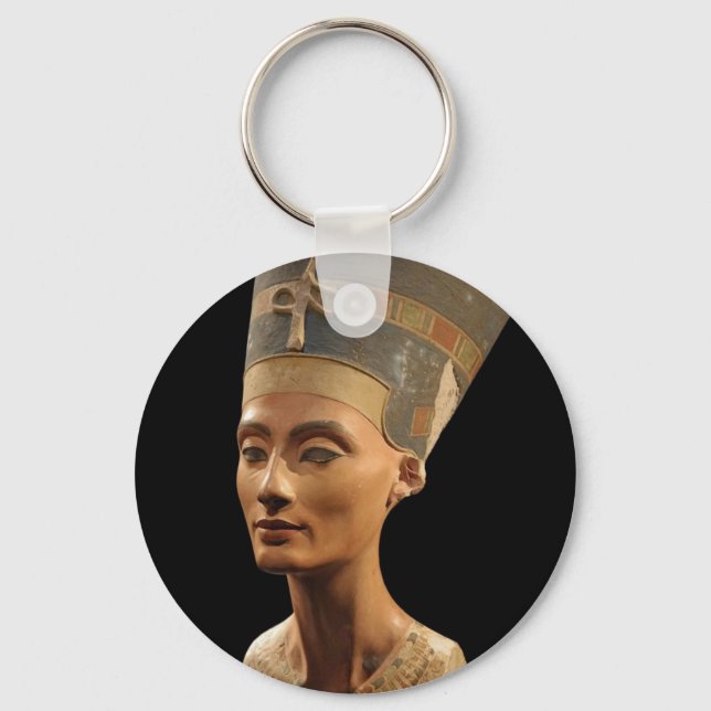 Picture of the Nefertiti Bust in Neues Museum Keychain (Front)