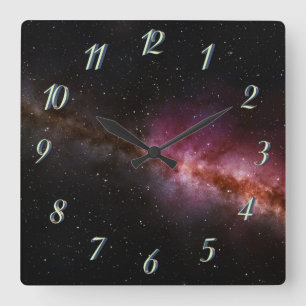 Picture of the universe square wall clock