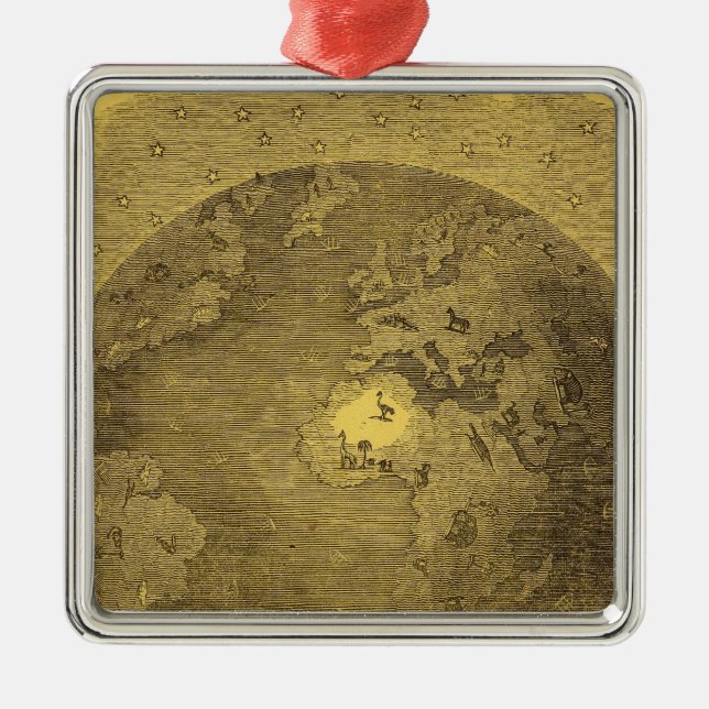 Picture of the World Metal Ornament (Front)
