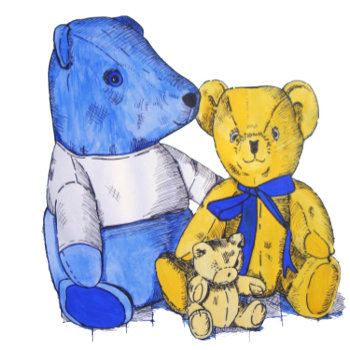 Picture Of Three Cute Teddies Jigsaw Puzzle by artoriginals at Zazzle