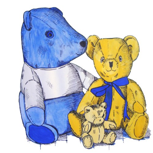 picture of three cute teddies jigsaw puzzle