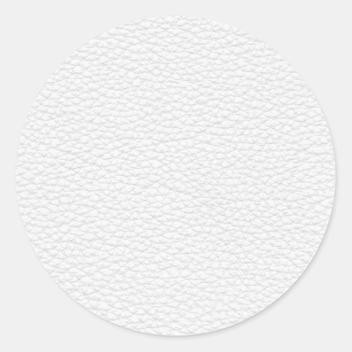 Picture of White Leather Classic Round Sticker