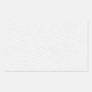 Picture Of White Leather. Rectangular Sticker by Graphics_By_Metarla at Zazzle