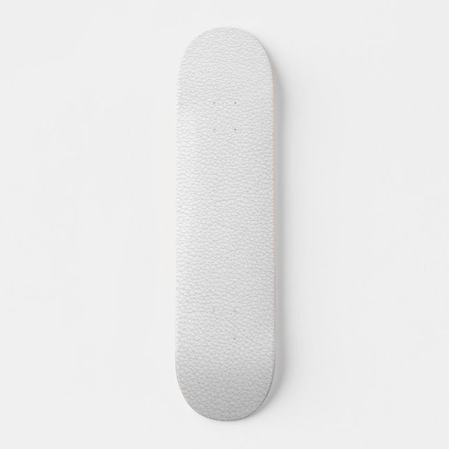 Picture of White Leather. Skateboard Deck (Front)