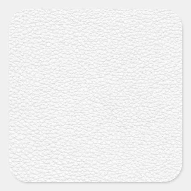 Picture of White Leather. Square Sticker (Front)