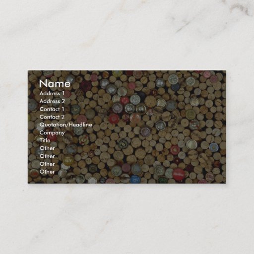 Customizable Picture of Wine corks Business Card