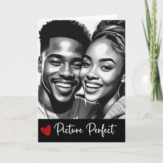 Picture Perfect Card - Black Love (5"x7" folded) (Front)
