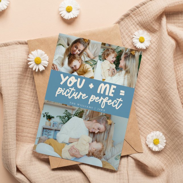 Picture Perfect Denim Blue Photo Valentines Day Holiday Card (Creator Uploaded)