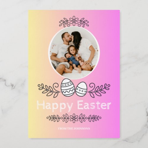 Picture_perfect Easter  Foil Holiday Card