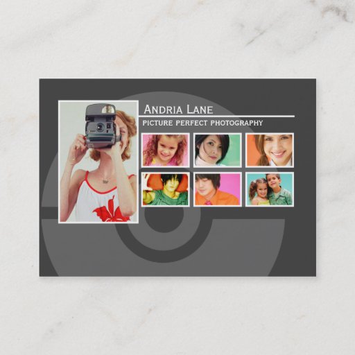 Customizable Picture Perfect Portfolio Chubby Business Cards