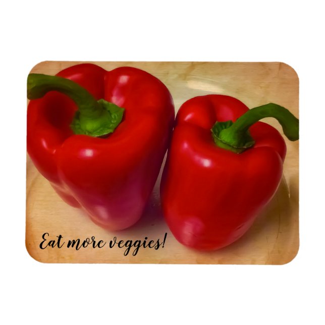 Picture Perfect Red Peppers Magnet (Horizontal)