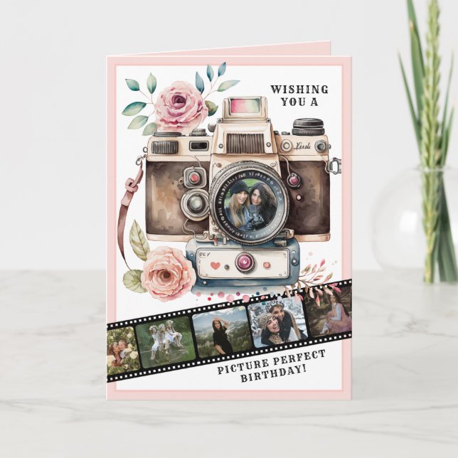 Picture Perfect | Vintage Camera  Birthday Photo  Card (Front)