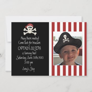 Picture Pirate Birthday Invitation by PixieToesInvitations at Zazzle
