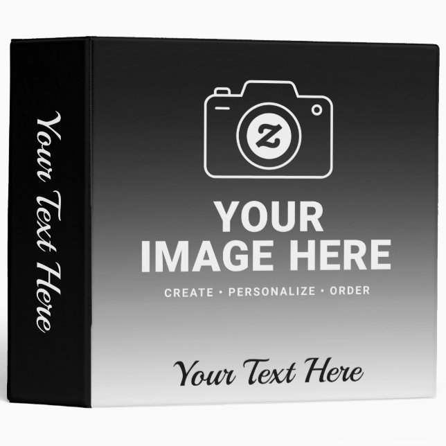 Picture Plus Wording 3 Ring Binder (Front/Spine)