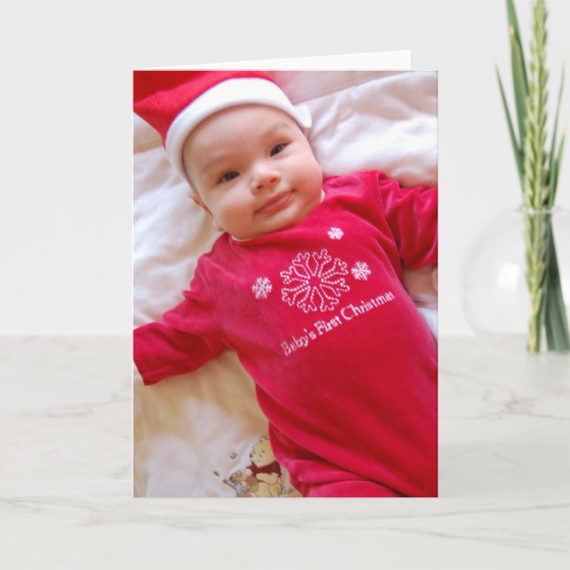 Picture Portrait Christmas Holiday Photo Card (Front)