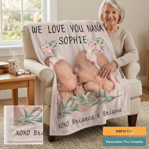 Picture prefect personalized kids photo fleece blanket