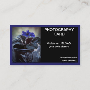Picture Purple Window Flower Violets Business Card