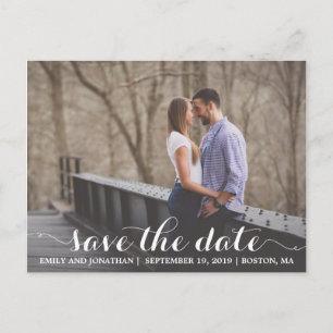 Picture Save The Date Postcard, Landscape Photo Postcard