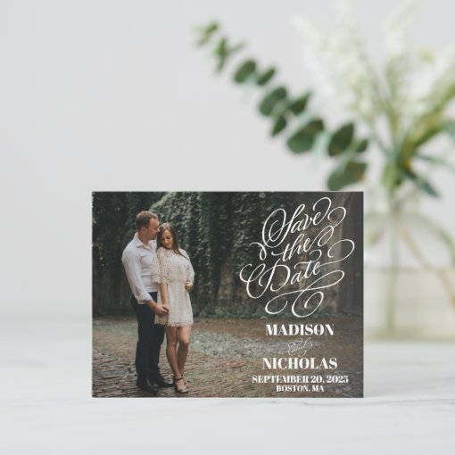 Picture Save The Date Postcard, Single Photo Postcard | Zazzle