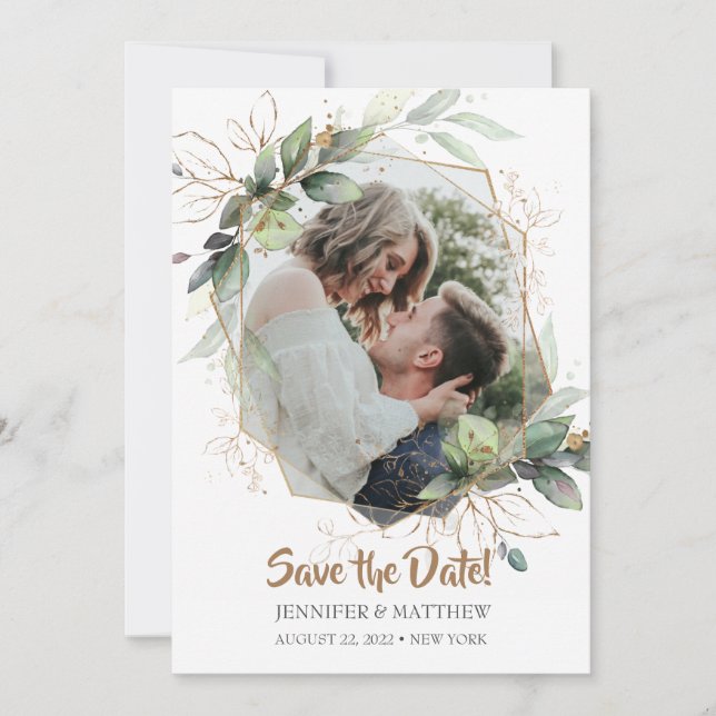 Picture Save The Date Wedding Card (Front)