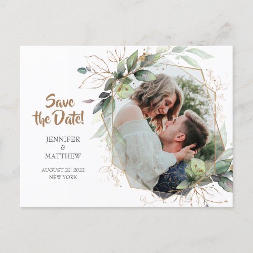 Picture Save The Date Wedding Postcard