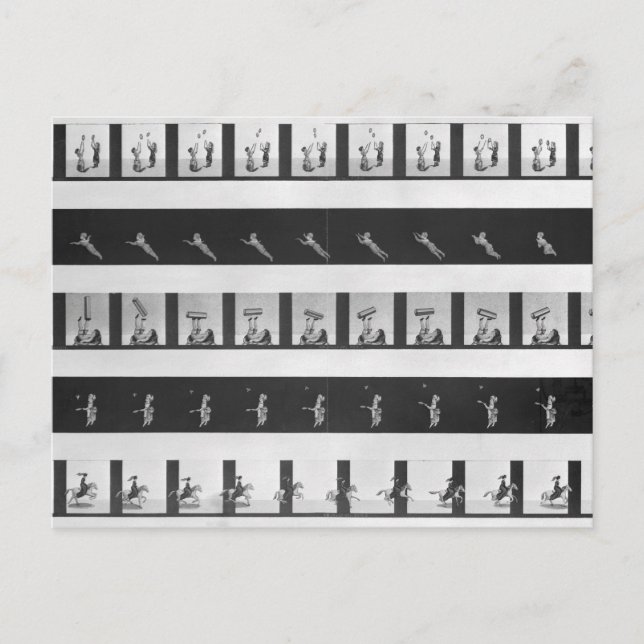 Picture strips for a praxinoscope postcard (Front)