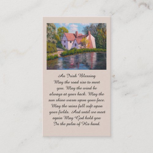 Picture Sympathy Memorial Lake Cottage Prayer Card