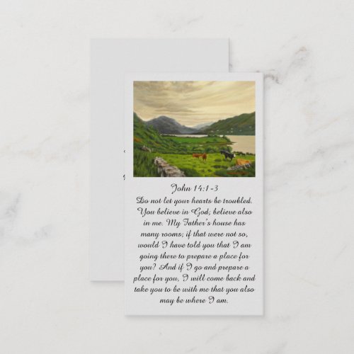 Picture Sympathy Memorial Prayer Card