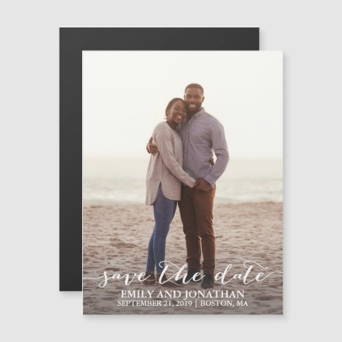 Picture Wedding Save The Date Magnets One Photo Magnetic Invitation