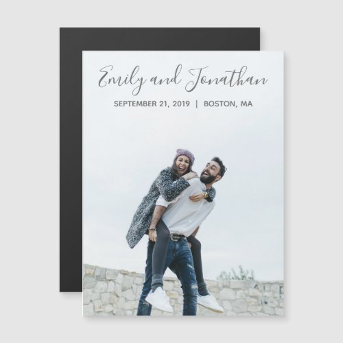 Picture Wedding Save The Date Magnets Vertical Magnetic Invitation