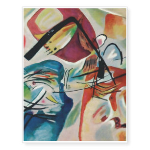 Picture with a Black Arch Wassily Kandinsky Temporary Tattoos