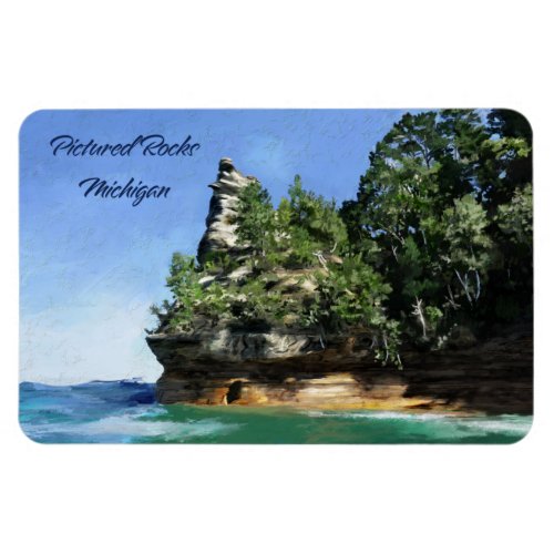 Pictured Rocks In Michigan Magnet