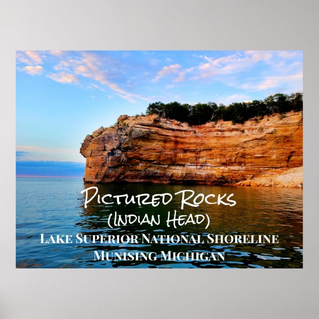 Pictured Rocks Lake Superior National Shoreline   Poster (Front)