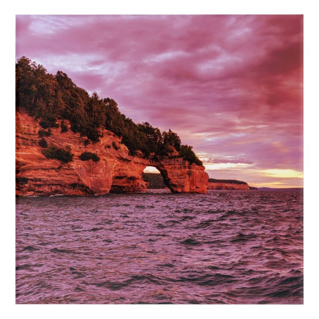 Pictured Rocks Michigan Acrylic Print (Front)