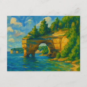 Pictured Rocks Michigan Holiday Postcard