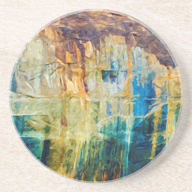 Pictured Rocks National Lakeshore Abstract Coaster (Front)