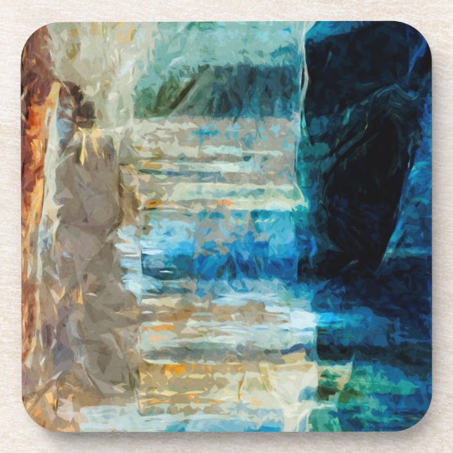 Pictured Rocks National Lakeshore Abstract Drink Coaster (Front)