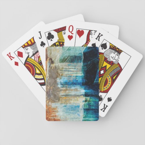 Pictured Rocks National Lakeshore Abstract Poker Cards