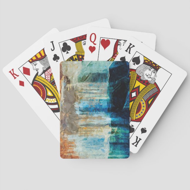 Pictured Rocks National Lakeshore Abstract Poker Cards (Back)