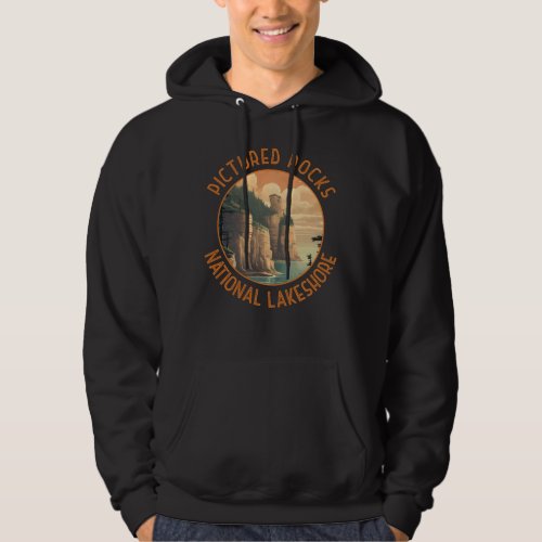 Pictured Rocks National Lakeshore Distressed Retro Hoodie