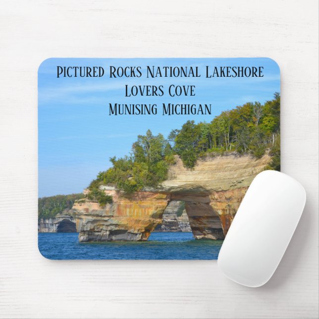 Pictured Rocks National Lakeshore  Lovers Cove Mouse Pad (With Mouse)