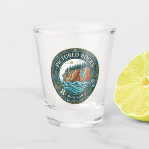 Pictured Rocks National Lakeshore Michigan Shot Glass