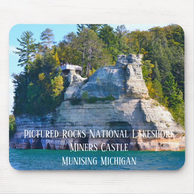 Pictured Rocks National Lakeshore Miners Castle Mouse Pad (Front)