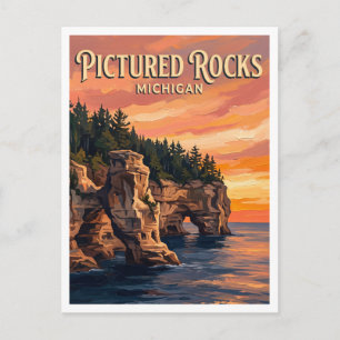 Pictured Rocks National Lakeshore Munising Postcard