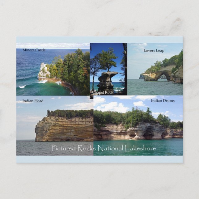 Pictured Rocks National Lakeshore Postcard (Front)